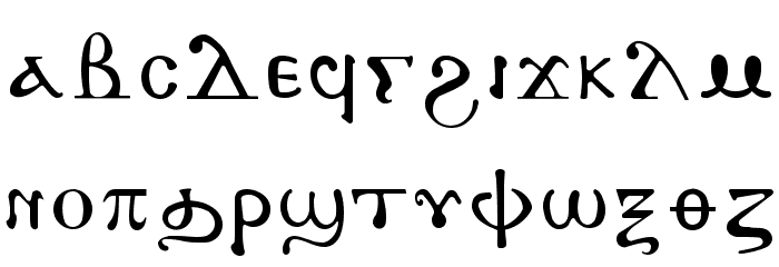 Antonious Normal Font LOWERCASE