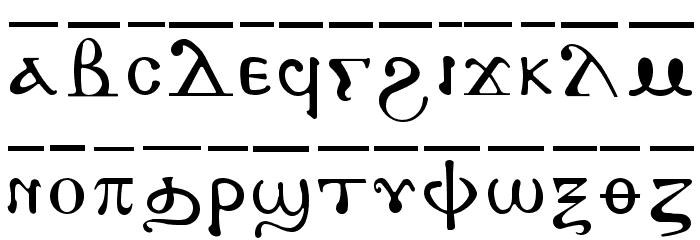 AntoniousOL OverLine Font LOWERCASE