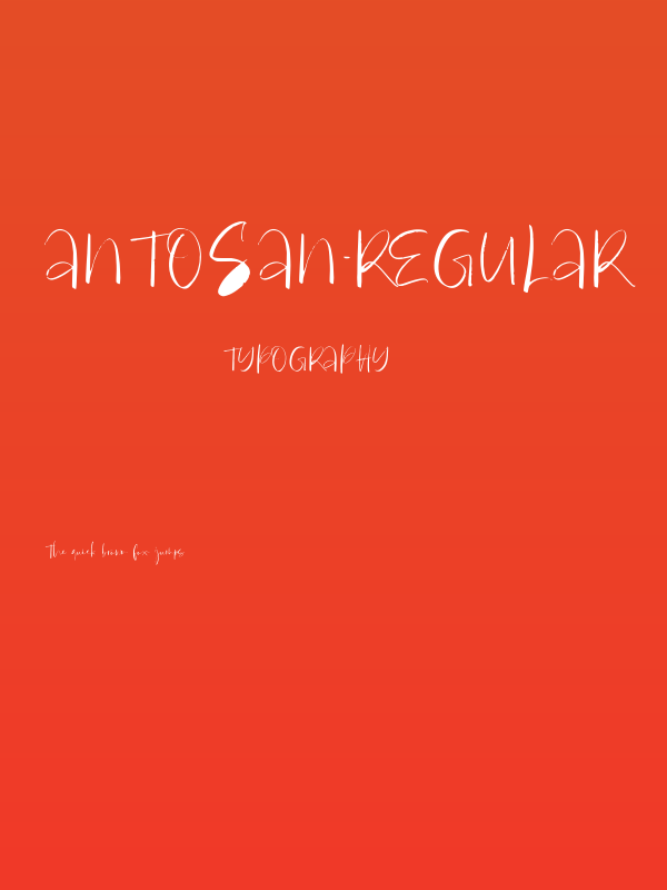 Antosan-Regular Poster