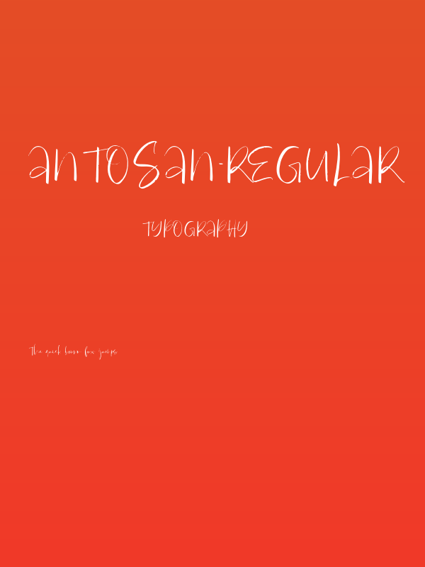 Antosan-Regular Poster
