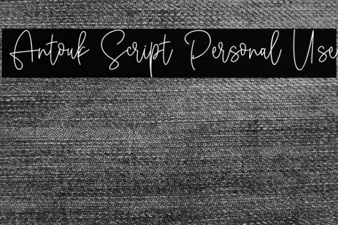 Antouk Script Personal Use Polices examples