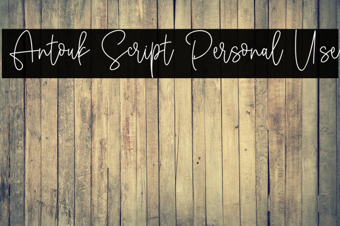 Antouk Script Personal Use Example 2