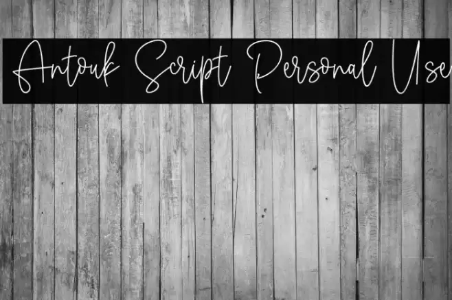 Antouk Script Personal Use Polices examples