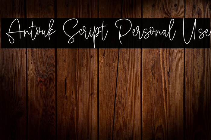 Antouk Script Personal Use Example 3