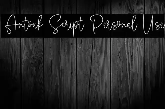 Antouk Script Personal Use Polices examples