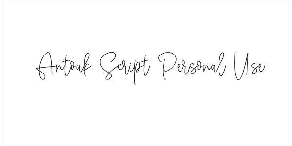 Antouk Script Personal Use Logo