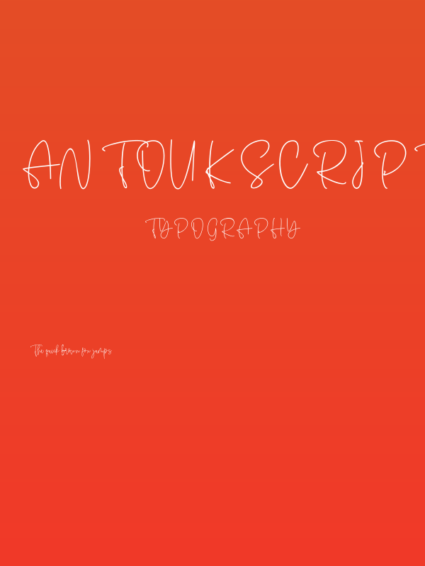 Antouk Script Personal Use Poster