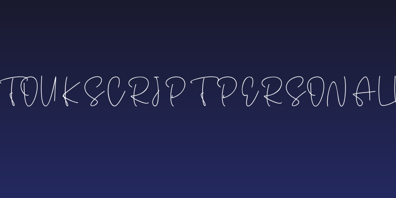 Antouk Script Personal Use Social Header