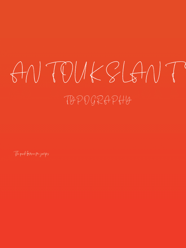 Antouk Slant Personal Use Poster