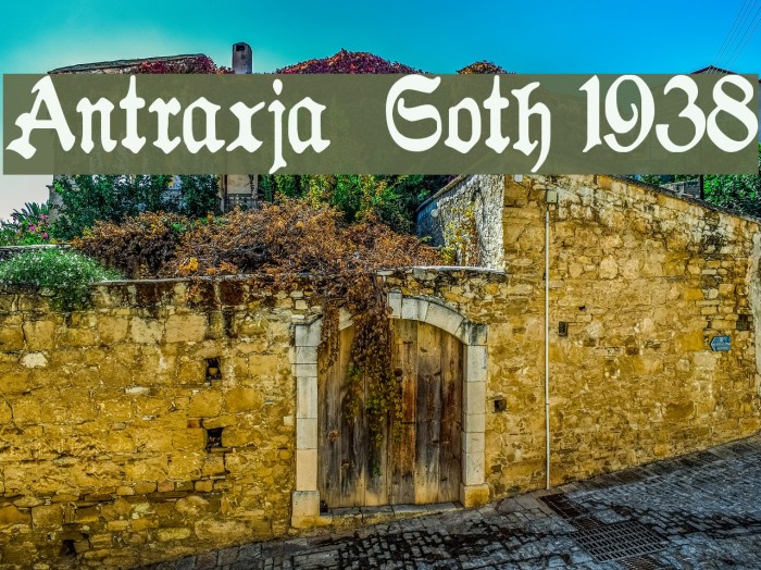Antraxja Goth 1938 Font examples
