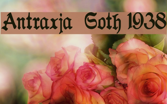 Antraxja Goth 1938 Font examples