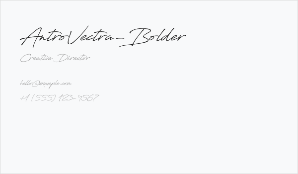 AntroVectra-Bolder Business Card