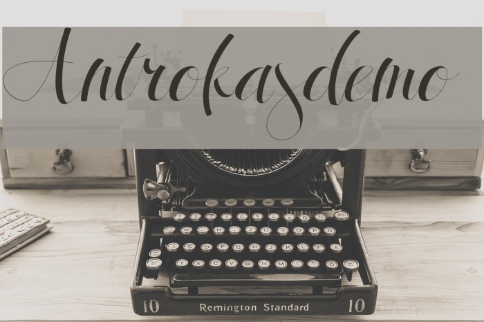 Antrokasdemo Font examples