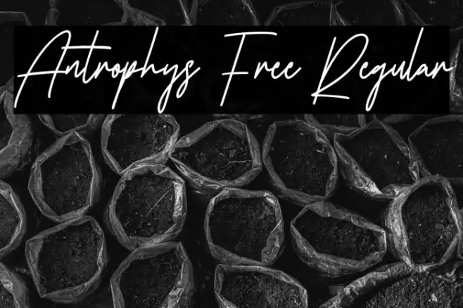 Antrophys Free Regular Font examples
