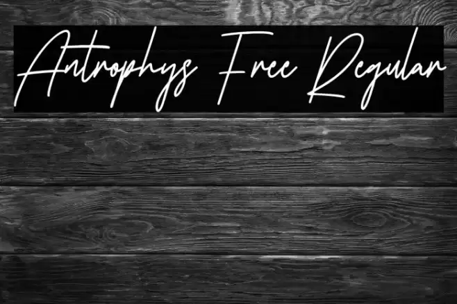Antrophys Free Regular Font examples