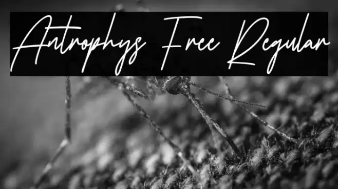 Antrophys Free Regular Font examples
