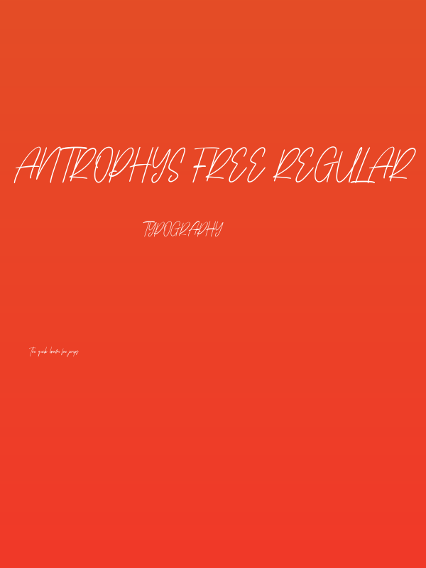 Antrophys Free Regular Poster