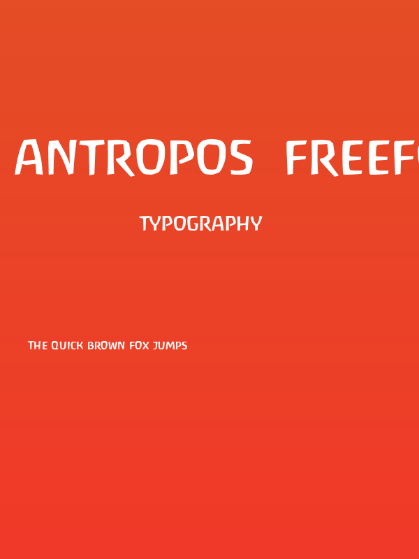 Antropos  Freefont Poster