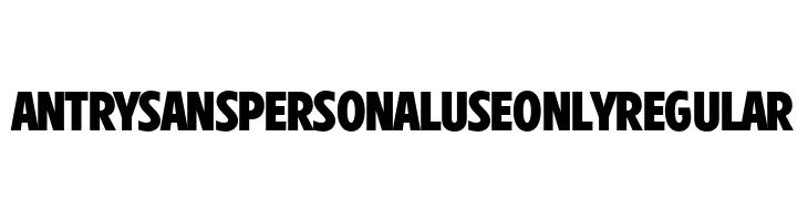Antry Sans PERSONAL USE ONLY Regular  لخطوط تنزيل