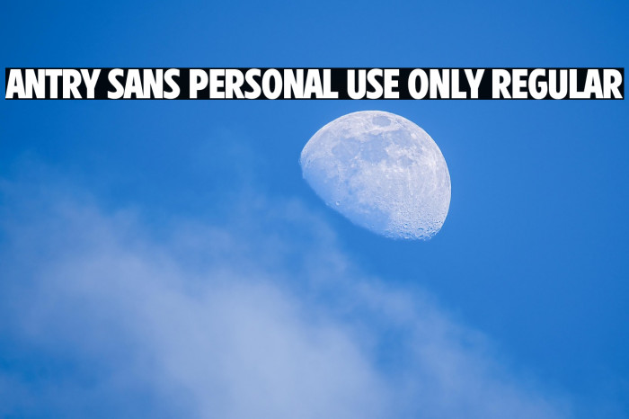 Antry Sans PERSONAL USE ONLY Regular Example 1