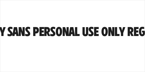 Antry Sans PERSONAL USE ONLY Regular Logo