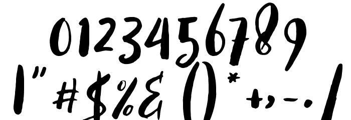 AntumsBrush Font OTHER CHARS