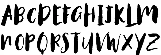 AntumsBrush Schriftart Groß