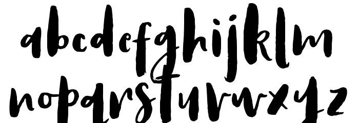 AntumsBrush Font LOWERCASE
