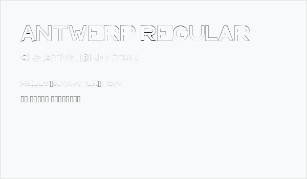 Antwerp Regular Business Card