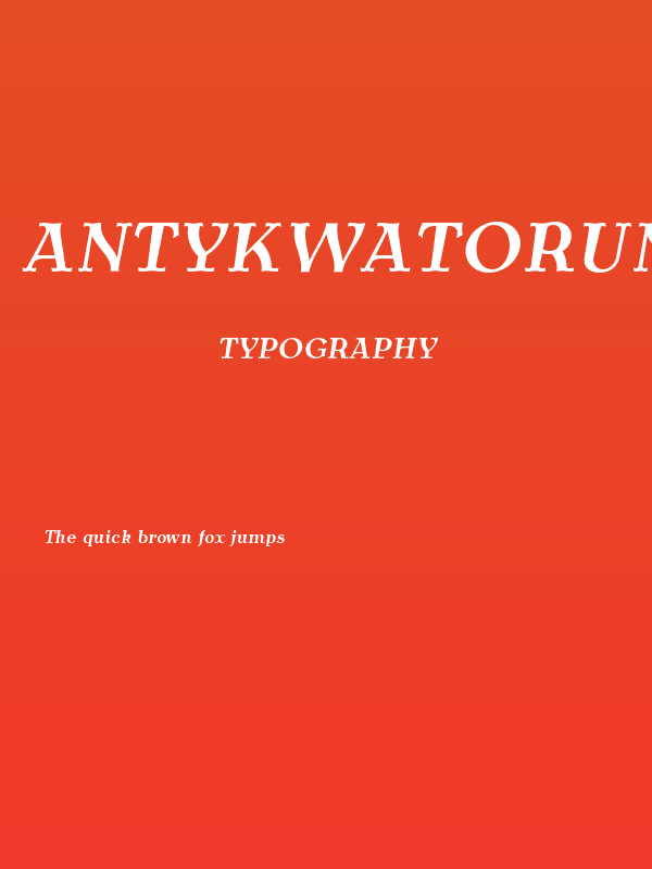 AntykwaTorunska-BoldItalic Poster