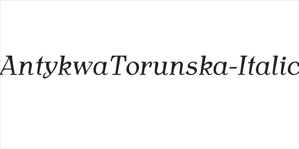 AntykwaTorunska-Italic Logo