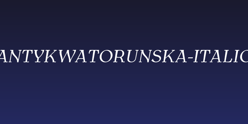 AntykwaTorunska-Italic Social Header