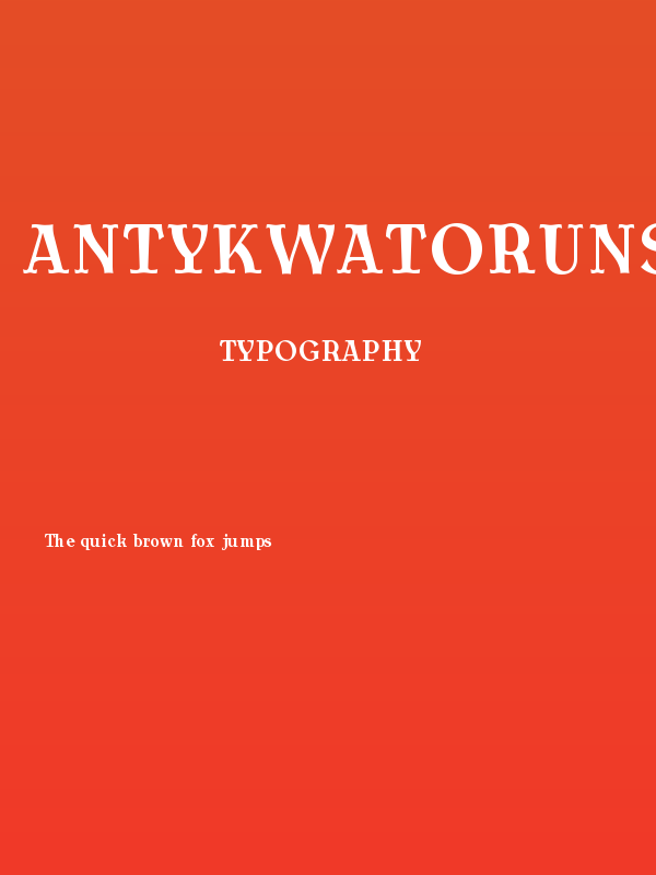 AntykwaTorunskaCond-Bold Poster