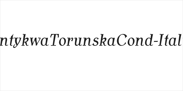 AntykwaTorunskaCond-Italic Logo
