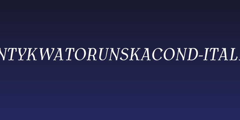 AntykwaTorunskaCond-Italic Social Header