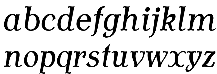 AntykwaTorunskaCond-Italic Font LOWERCASE
