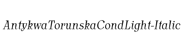 AntykwaTorunskaCondLight-Italic Font