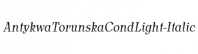 AntykwaTorunskaCondLight-Italic 