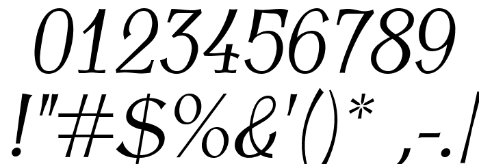 AntykwaTorunskaCondLight-Italic Font OTHER CHARS