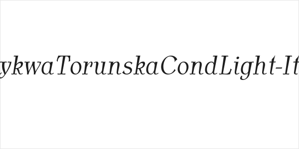 AntykwaTorunskaCondLight-Italic Logo