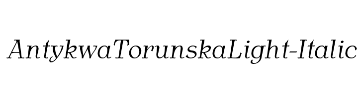 AntykwaTorunskaLight-Italic Font