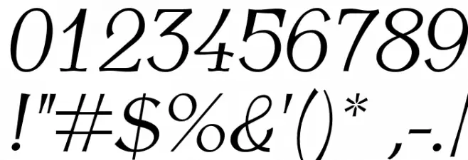AntykwaTorunskaLight-Italic フォント その他の文字