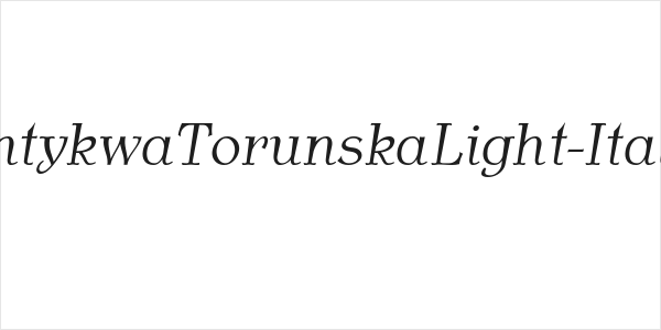 AntykwaTorunskaLight-Italic Logo