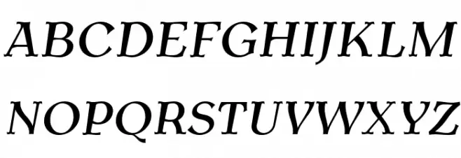 AntykwaTorunskaMed-Italic फ़ॉन्ट अपरकेस