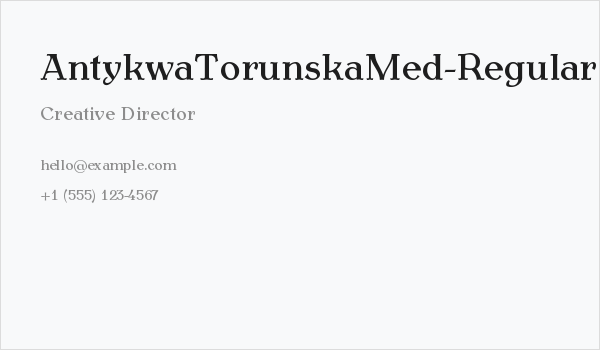 AntykwaTorunskaMed-Regular Business Card