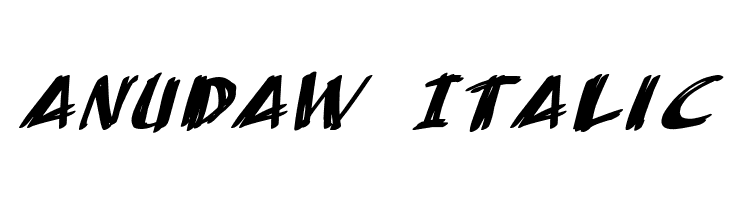 AnuDaw Italic Fonte