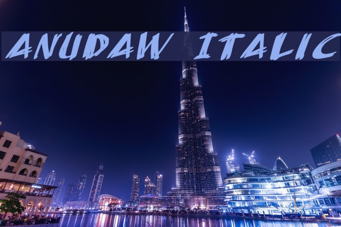 AnuDaw Italic Fonte examples