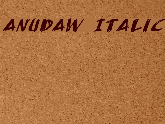 AnuDaw Italic Fonte examples
