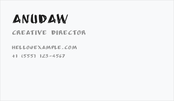 AnuDaw Business Card
