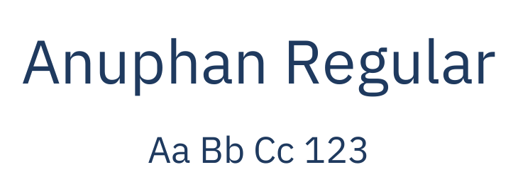 Anuphan Regular Font Preview